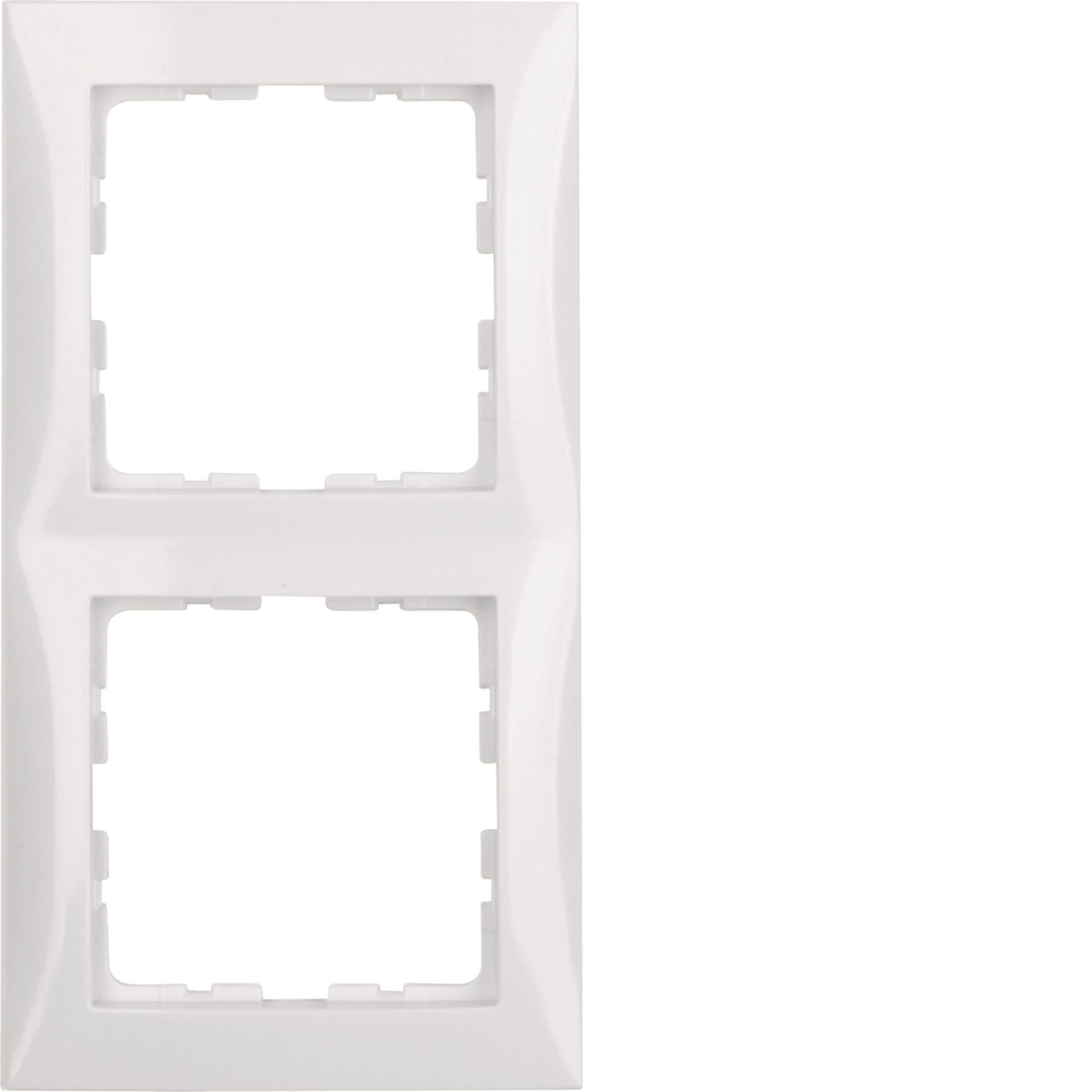 HAGER BOCCHIOTTI - Cornice doppia Berker S.1 bianco polare lucido