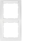 HAGER BOCCHIOTTI - Cornice doppia per montaggio verticale Berker S.1 bianco polare opaco