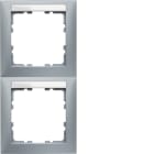 HAGER BOCCHIOTTI - Cornice doppia per montaggio verticale Berker S.1 alu opaco