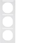 HAGER BOCCHIOTTI - Cornice tripla per montaggio verticale Serie R.3 bianco polare lucido