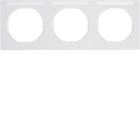 HAGER BOCCHIOTTI - Cornice tripla per montaggio orizzontale  Serie R.3 bianco polare lucido