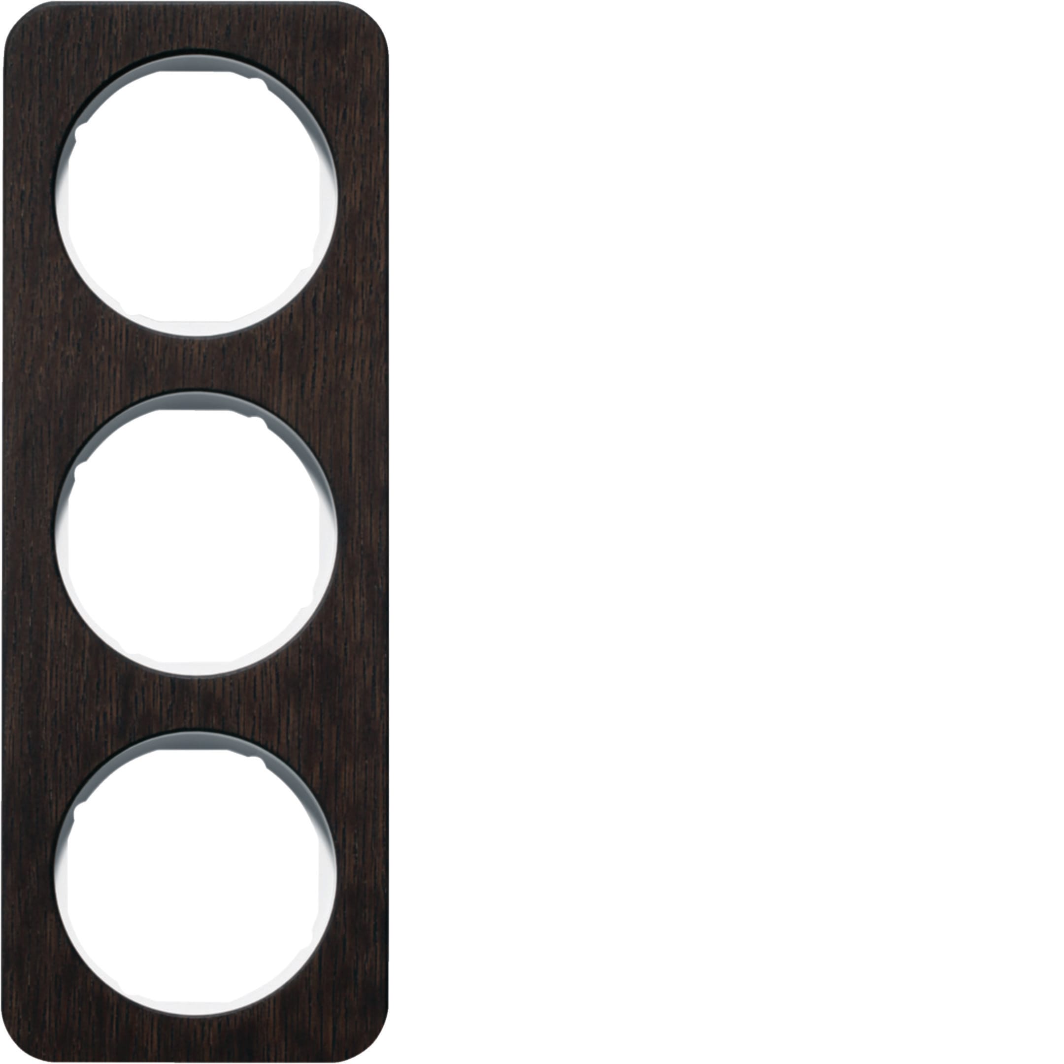 HAGER BOCCHIOTTI - Cornice tripla Berker R.1 quercia/bianco polare lucido, legno macchiato
