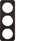HAGER BOCCHIOTTI - Cornice tripla Berker R.1 quercia/bianco polare lucido, legno macchiato