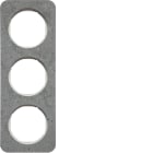 HAGER BOCCHIOTTI - Cornice tripla Berker R.1 grigio/bianco polare lucido, calcestruzzo