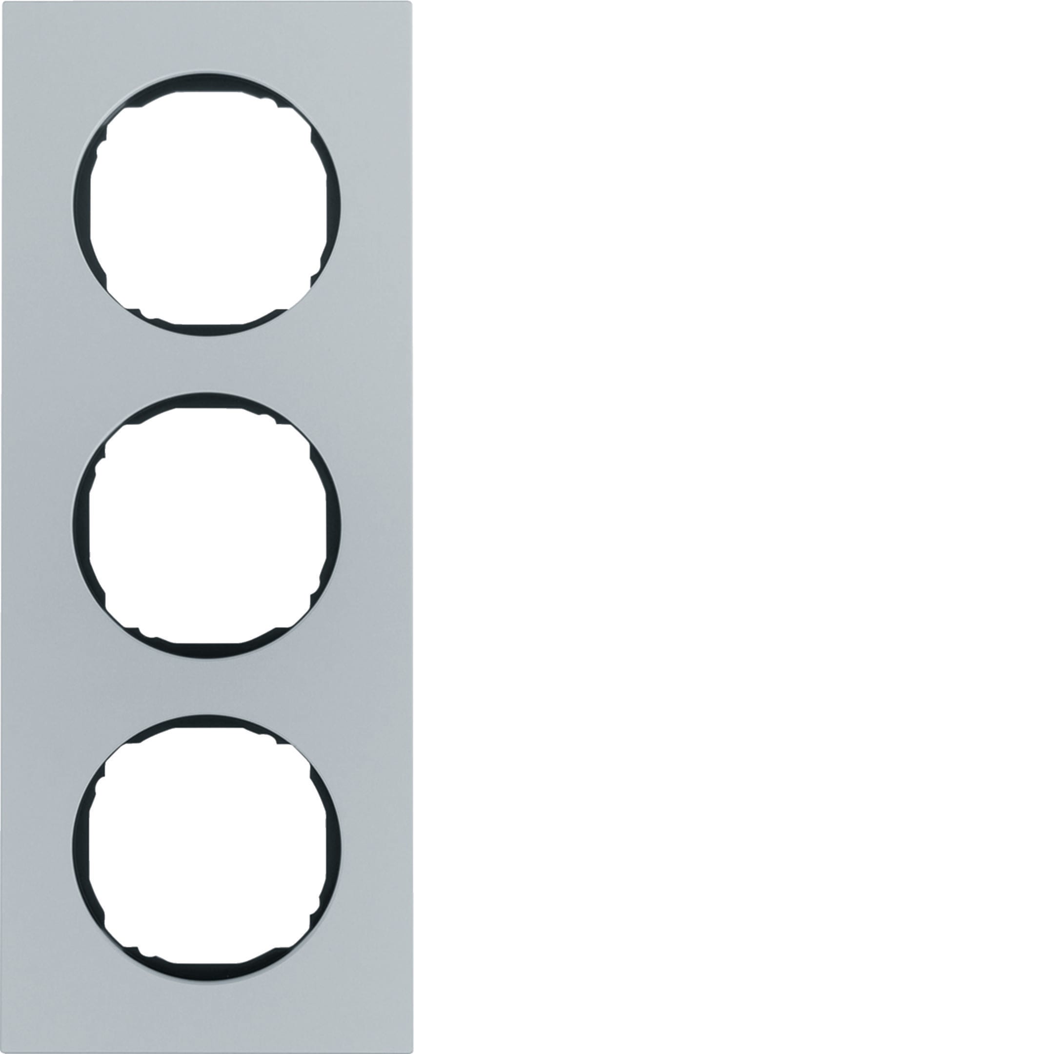 HAGER BOCCHIOTTI - Cornice tripla R.8 alluminio