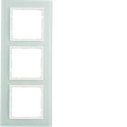 HAGER BOCCHIOTTI - Cornice in vetro tripla Berker B.7 vetro bianco polare/bianco polare opaco