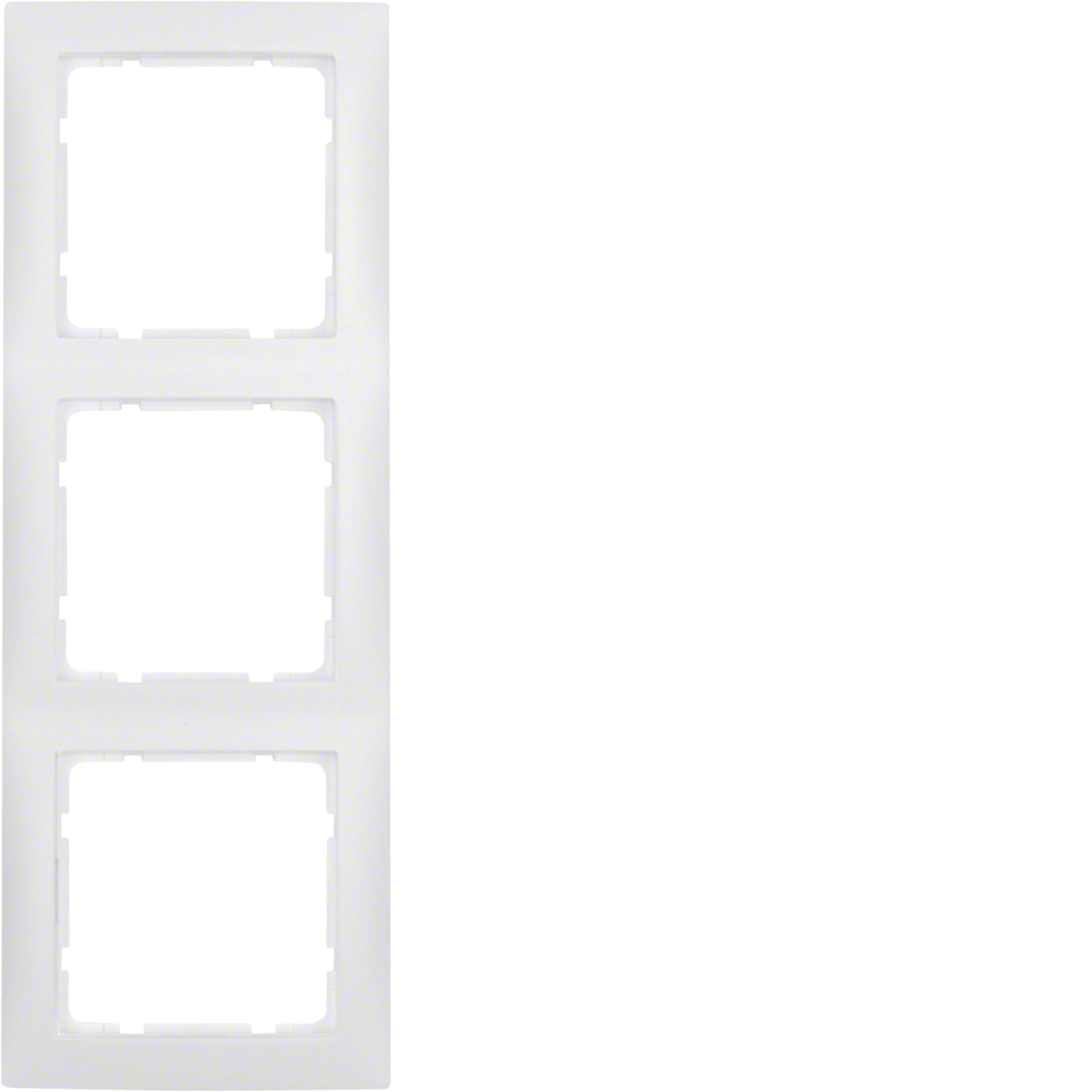 HAGER BOCCHIOTTI - Cornice tripla Berker S.1 bianco polare opaco