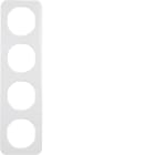 HAGER BOCCHIOTTI - Cornice quadrupla Berker R.1 bianco polare lucido