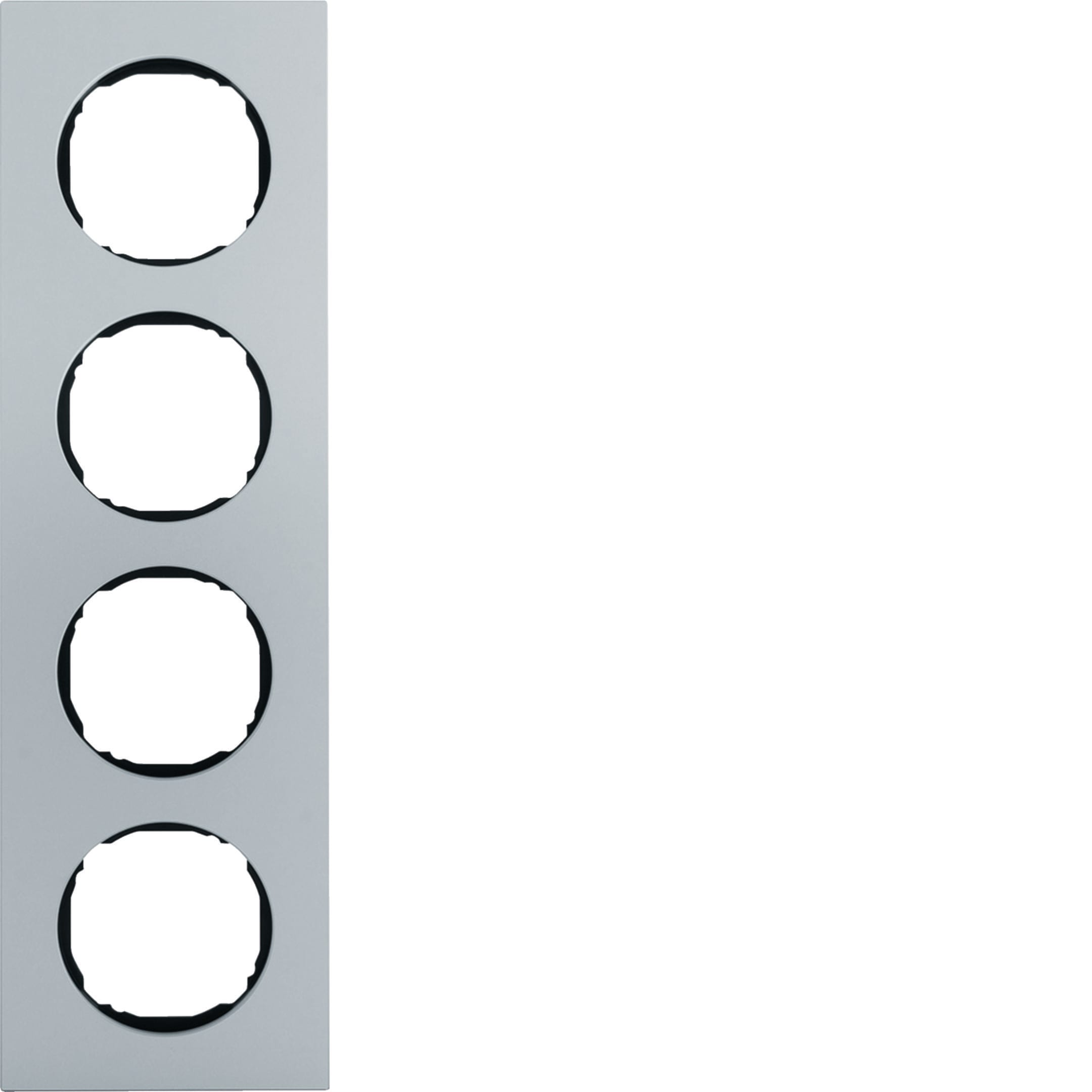 HAGER BOCCHIOTTI - Cornice quadrupla R.8 alluminio