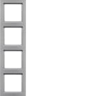 HAGER BOCCHIOTTI - Cornice quadrupla Berker Q.3 alu velluto, verniciato