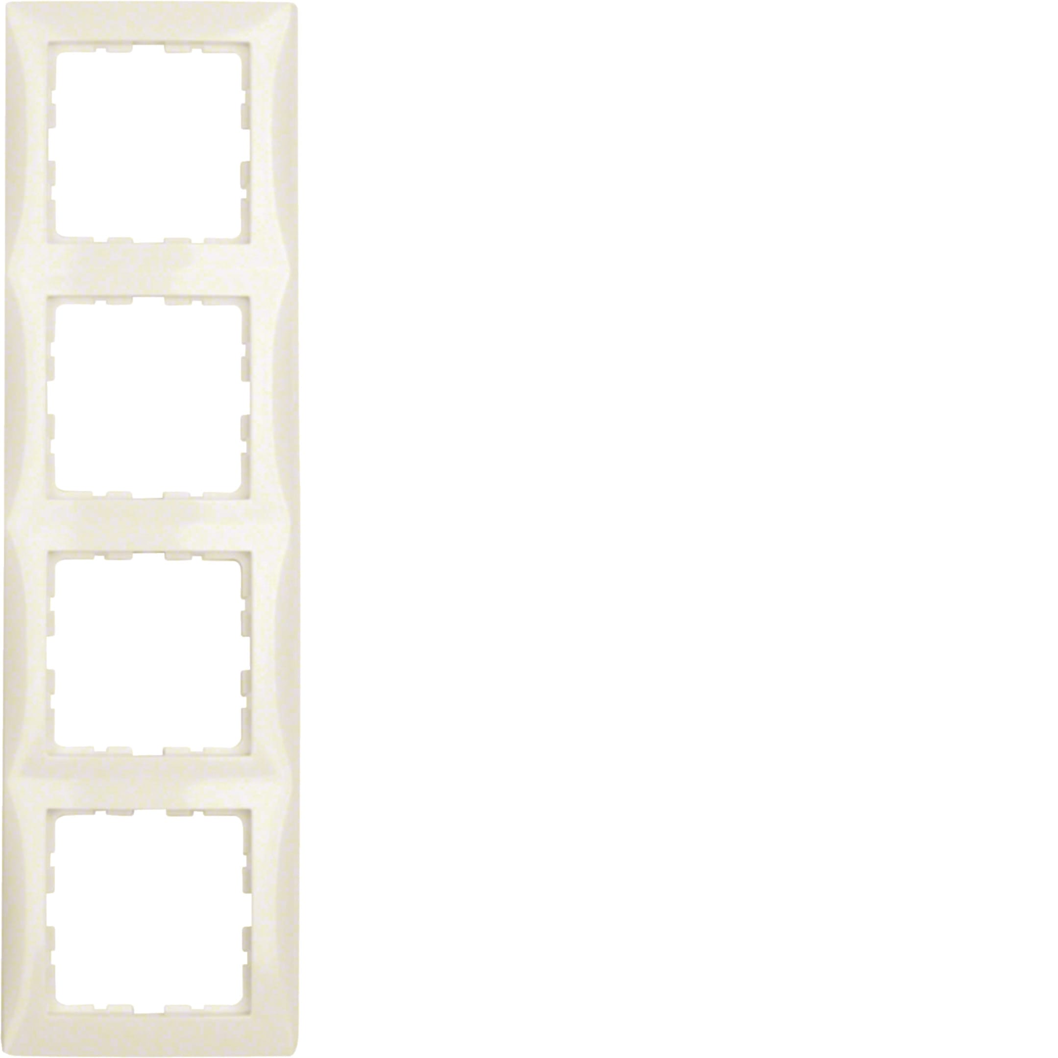 HAGER BOCCHIOTTI - Cornice quadrupla Berker S.1 bianco lucido