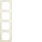 HAGER BOCCHIOTTI - Cornice quadrupla Berker S.1 bianco lucido