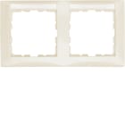HAGER BOCCHIOTTI - Cornice doppia per montaggio orizzontale Berker S.1 bianco lucido