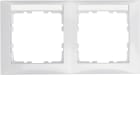 HAGER BOCCHIOTTI - Cornice doppia per montaggio orizzontale Berker S.1 bianco polare lucido