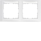 HAGER BOCCHIOTTI - Cornice doppia per montaggio orizzontale Berker S.1 bianco polare opaco