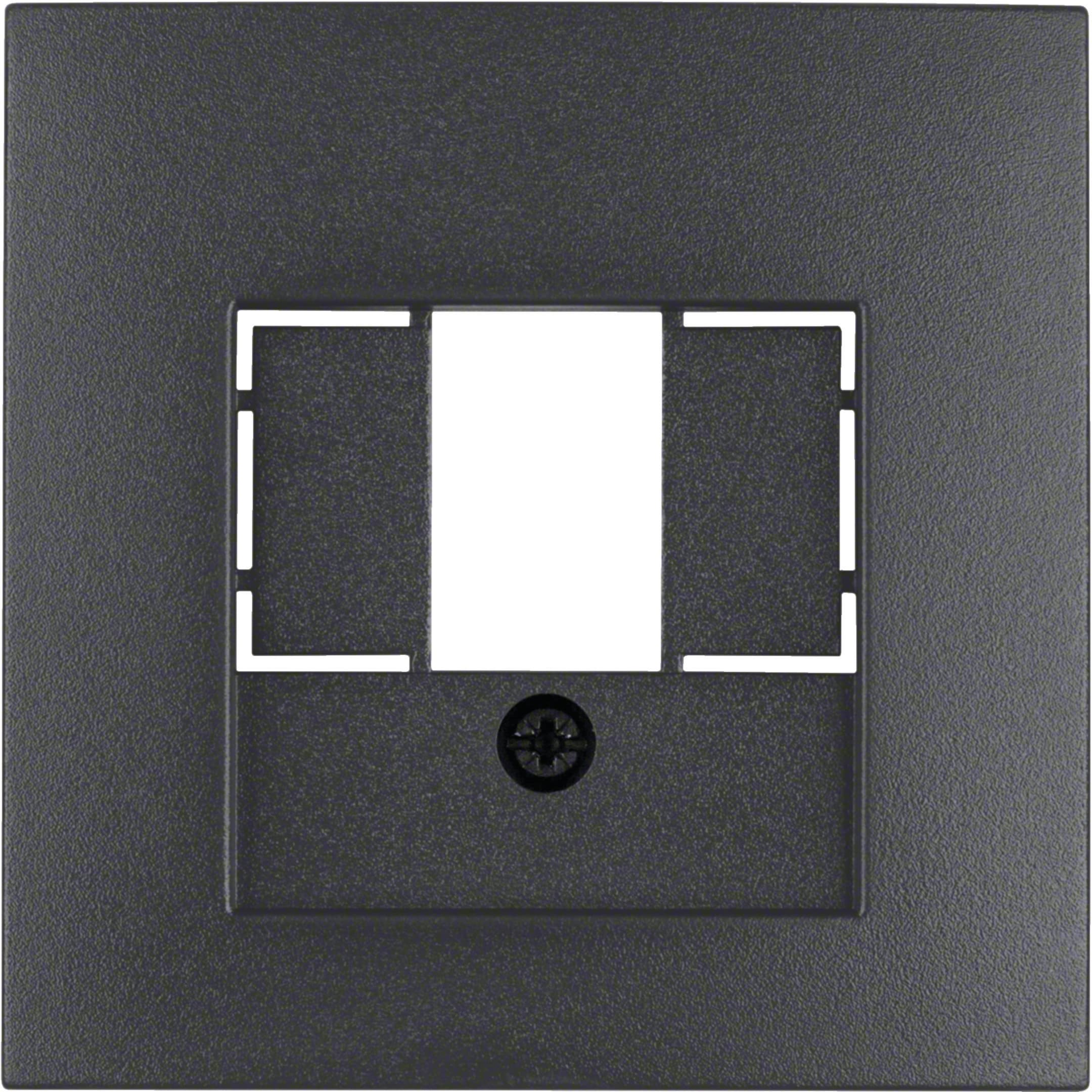 HAGER BOCCHIOTTI - Pezzo centrale con finestra TAE Berker B.3/B.7 antracite opaco