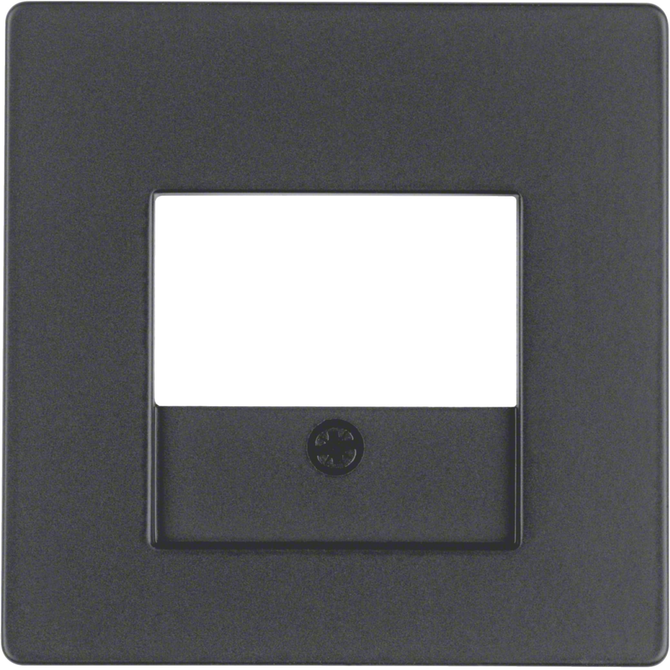 HAGER BOCCHIOTTI - Pezzo centrale con finestra TAE Berker Q.1/Q.3 antracite velluto, verniciato