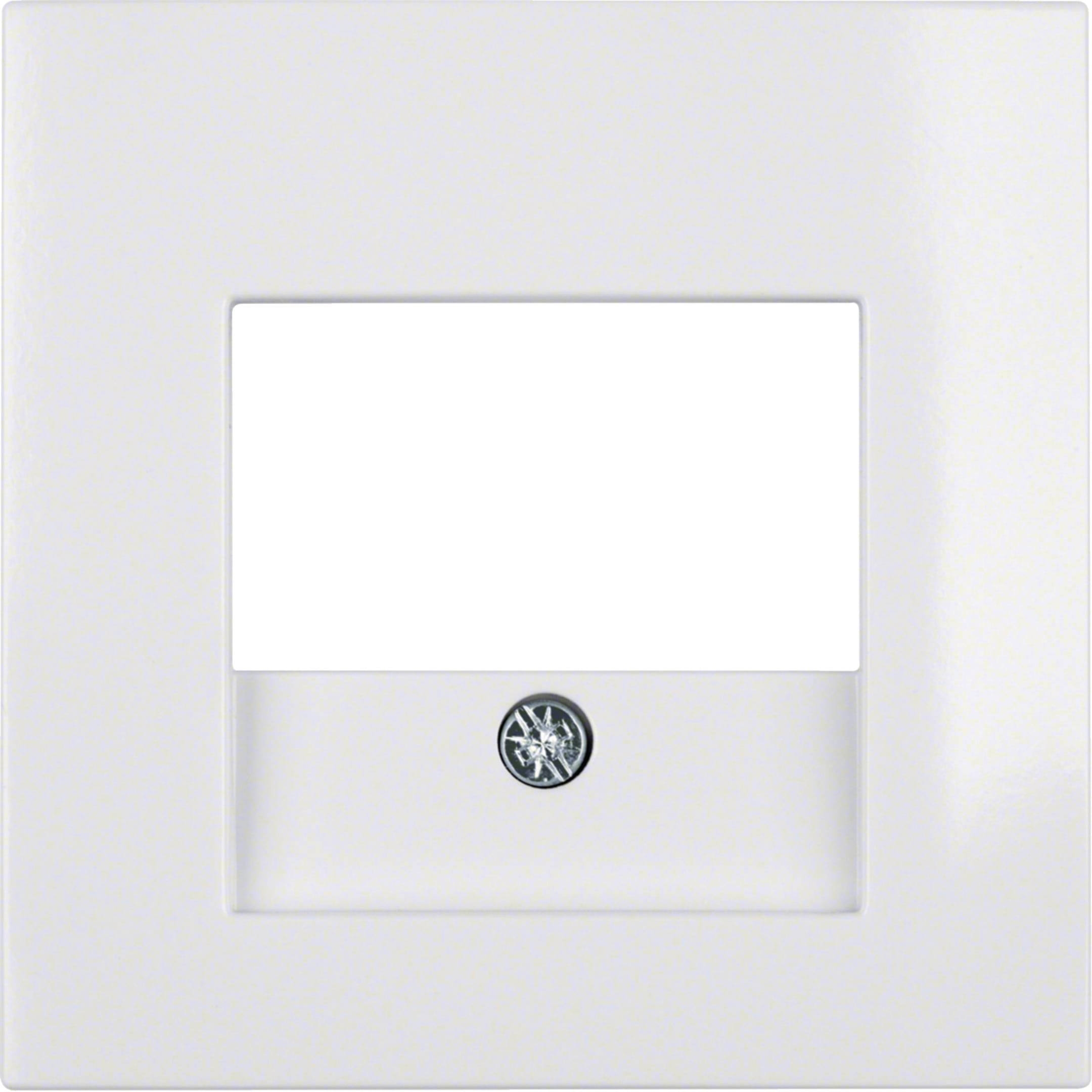 HAGER BOCCHIOTTI - Pezzo centrale con finestra TAE Berker S.1/B.3/B.7 bianco polare lucido