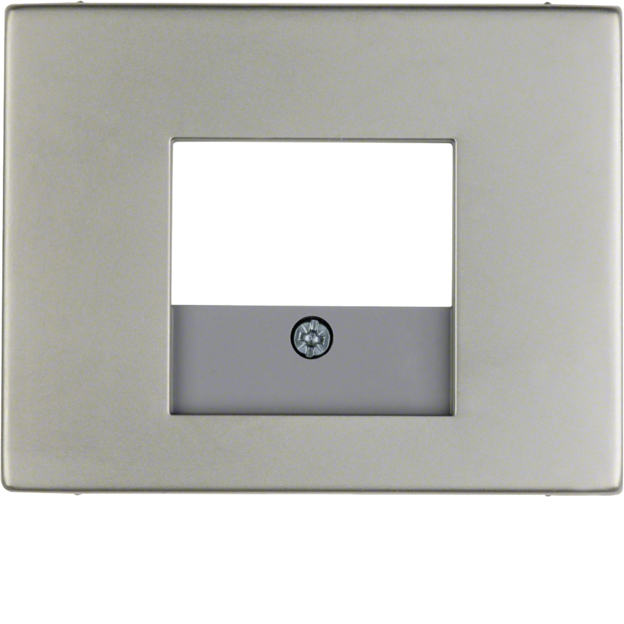 HAGER BOCCHIOTTI - Pezzo centrale con finestra TAE Berker K.5 acciaio inox, metallo opaco