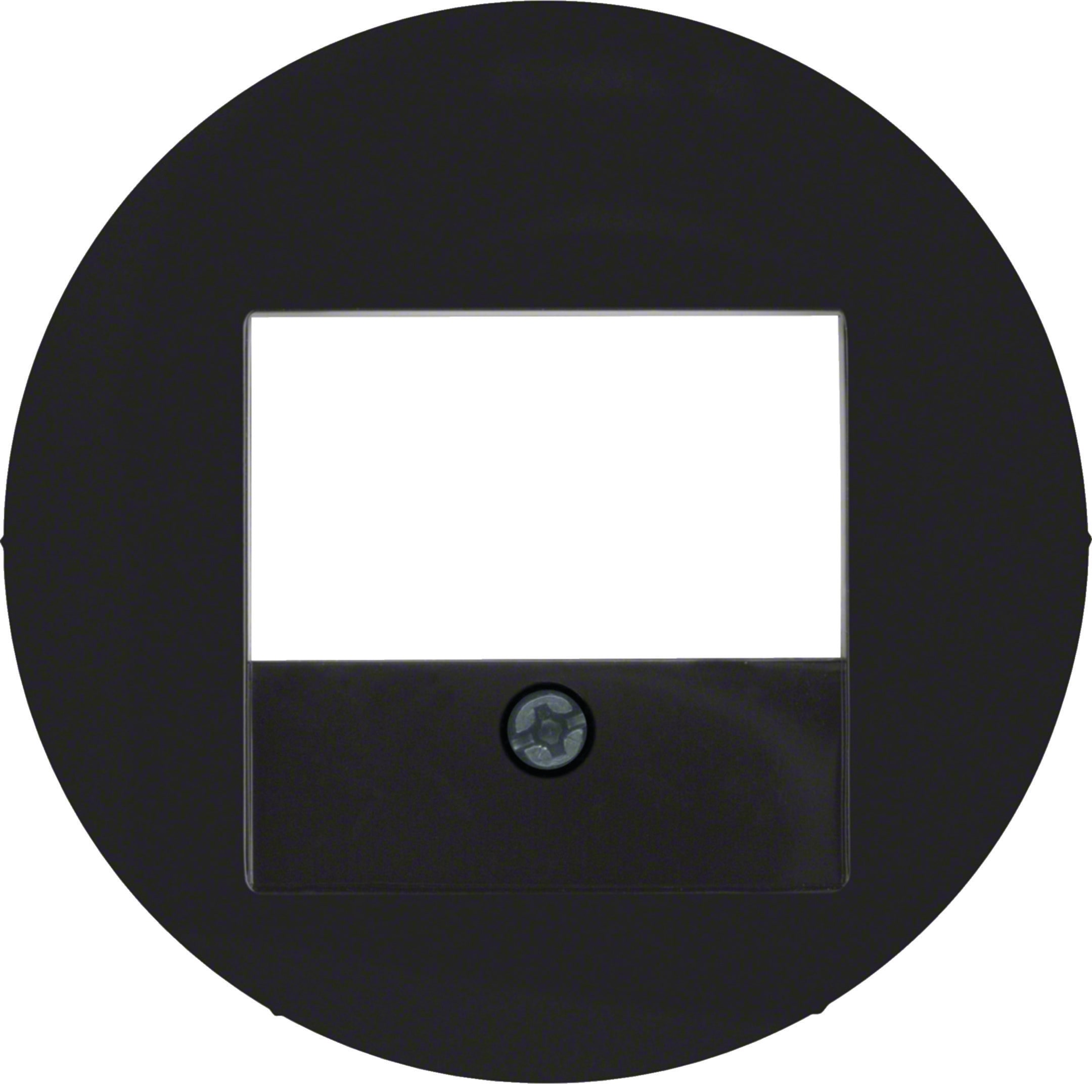 HAGER BOCCHIOTTI - Pezzo centrale con finestra TAE Berker R.1/R.3/R.?classic nero lucido
