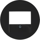 HAGER BOCCHIOTTI - Pezzo centrale con finestra TAE Berker R.1/R.3/R.?classic nero lucido