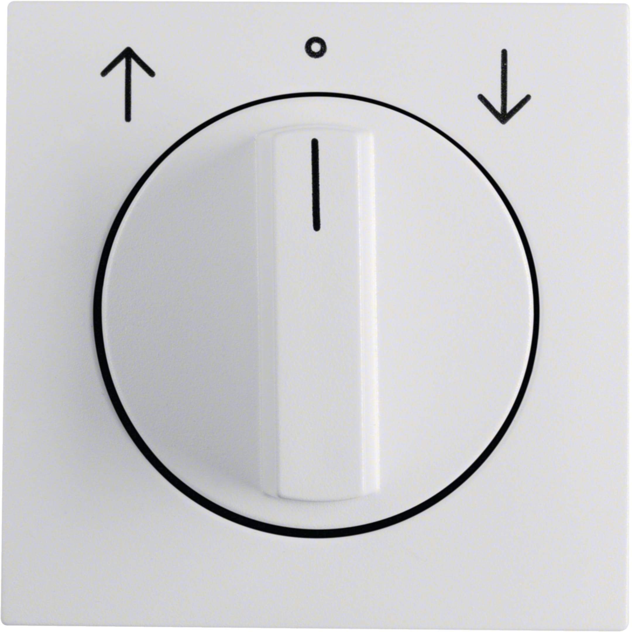 HAGER BOCCHIOTTI - Pezzo c.le con manopola x Commut. a manopola x venez., S.1/B.3/B.7 bianco polare