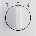 HAGER BOCCHIOTTI - Pezzo c.le con manopola x Commut. a manopola x venez., S.1/B.3/B.7 bianco polare