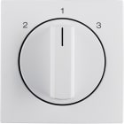 HAGER BOCCHIOTTI - Pezzo c.le con manopola x Commut. a 3 vie senza pos. 0 S1/B3/B7 bianco pol. opac