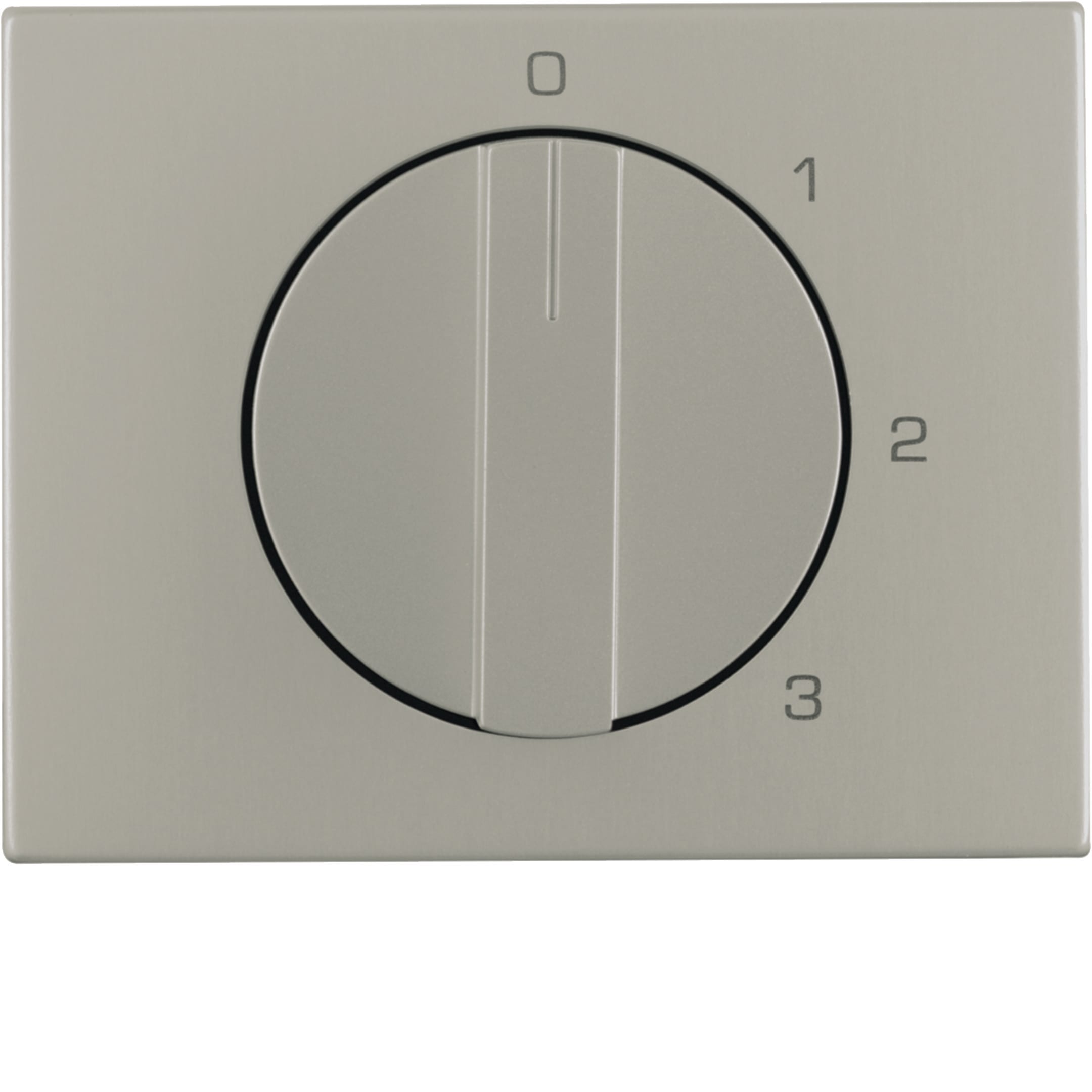 HAGER BOCCHIOTTI - Pezzo c.le con manopola x commutatore a 3 vie, con posizione 0, K.5 acciaio inox