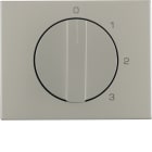 HAGER BOCCHIOTTI - Pezzo c.le con manopola x commutatore a 3 vie, con posizione 0, K.5 acciaio inox