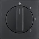 HAGER BOCCHIOTTI - Pezzo c.le con manopola x Commut. a 3 vie, con pos. 0, S.1/B.3/B.7 antrac.