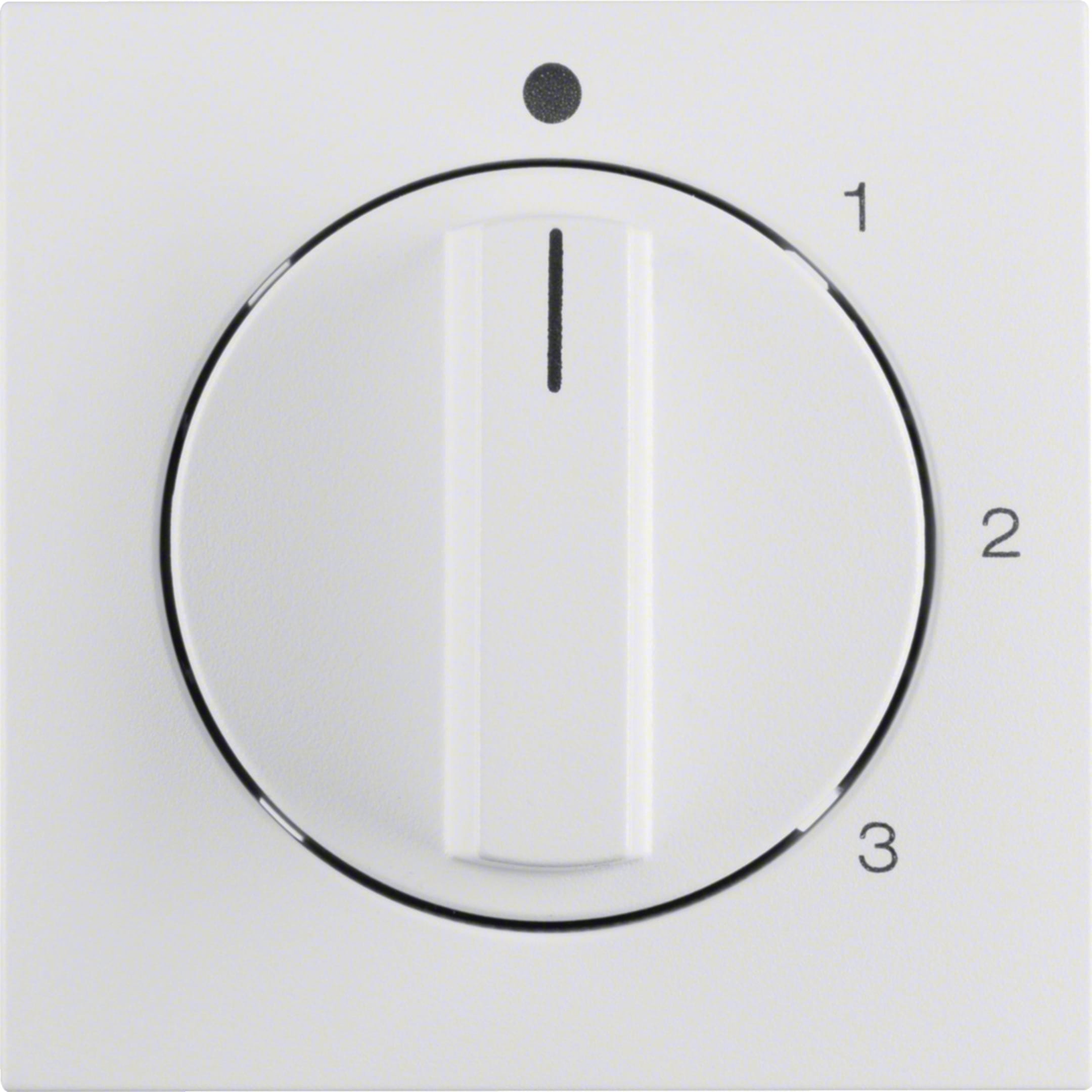 HAGER BOCCHIOTTI - Pezzo c.le con manopola x Commut. a 3 vie con pos. 0 S1/B3/B7 bianco pol. opac