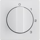 HAGER BOCCHIOTTI - Pezzo c.le con manopola x commutatore a 3 vie, con posizione 0, Q.x Bianco pol.