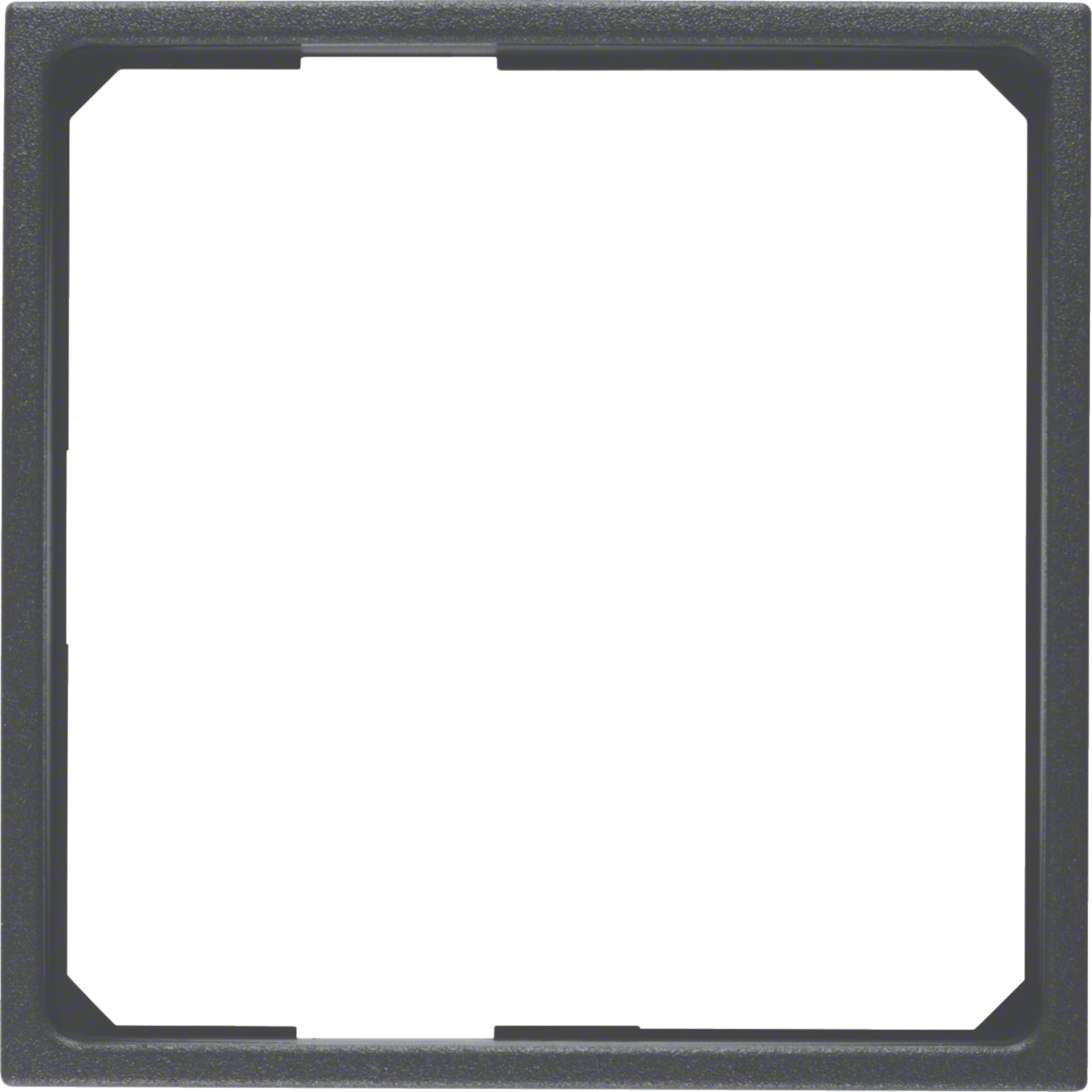 HAGER BOCCHIOTTI - Anello adattatore per pezzo centrale 50 x 50 mm Berker B.3/B.7 antracite opaco