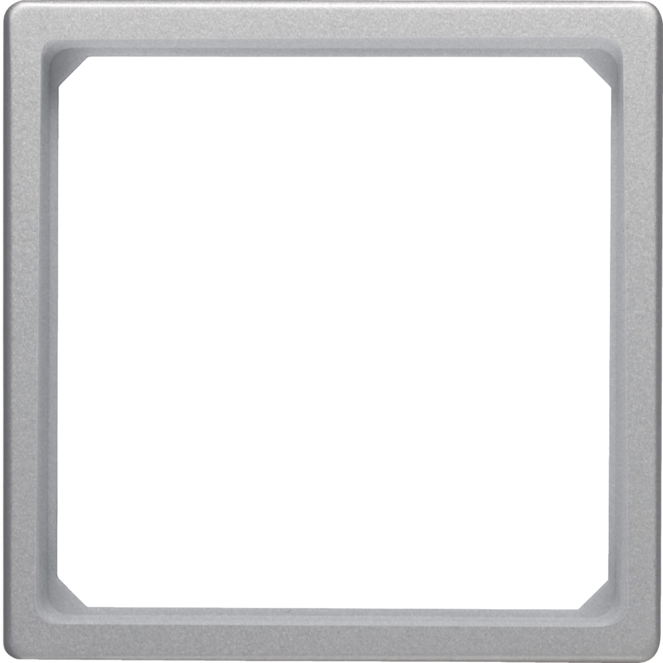 HAGER BOCCHIOTTI - Anello adattatore per pezzo centrale 50 x 50 mm Q.1/Q.3 alu velluto, verniciato