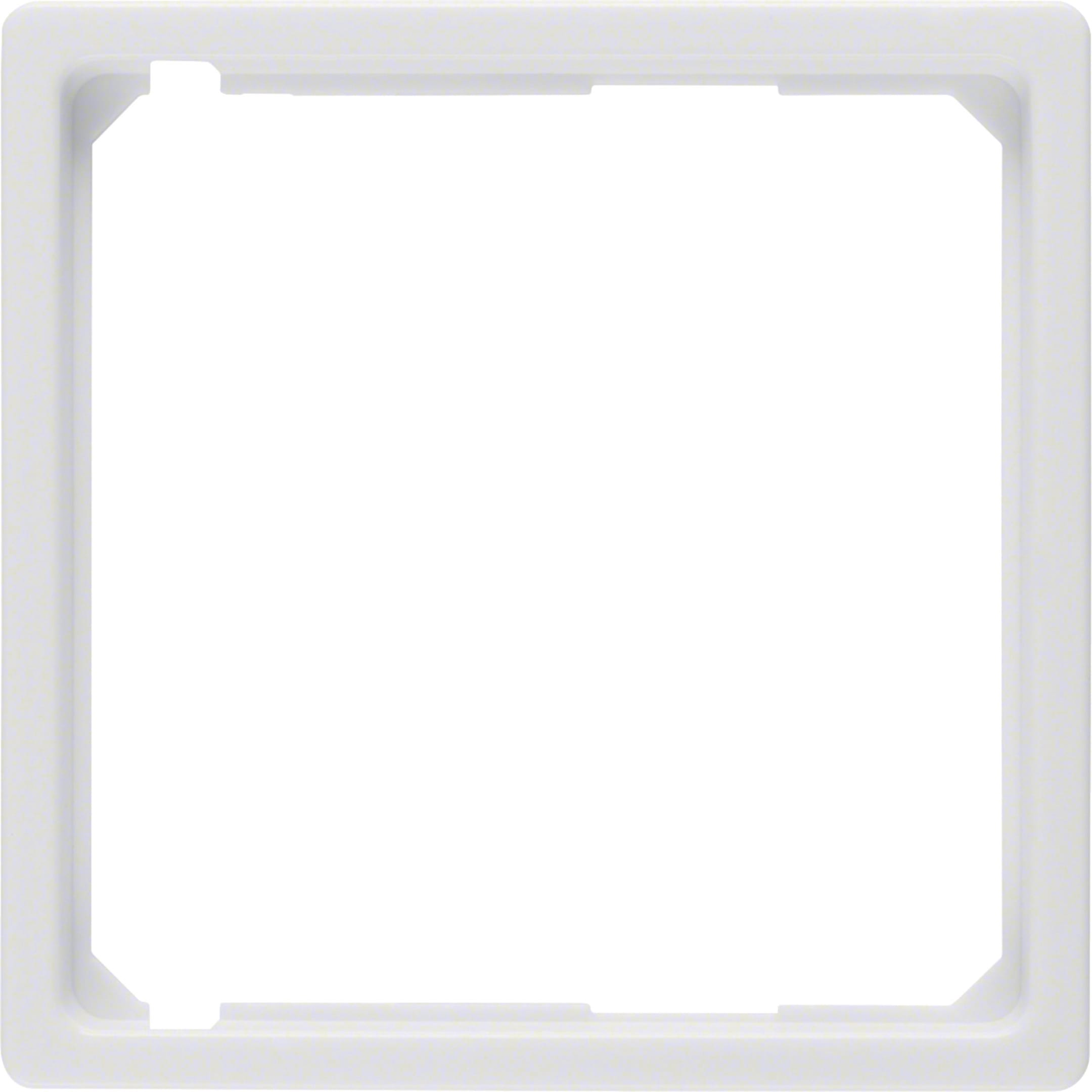 HAGER BOCCHIOTTI - Anello intermedio per mascherina centrale Berker Q.1/Q.3 bianco polare velluto