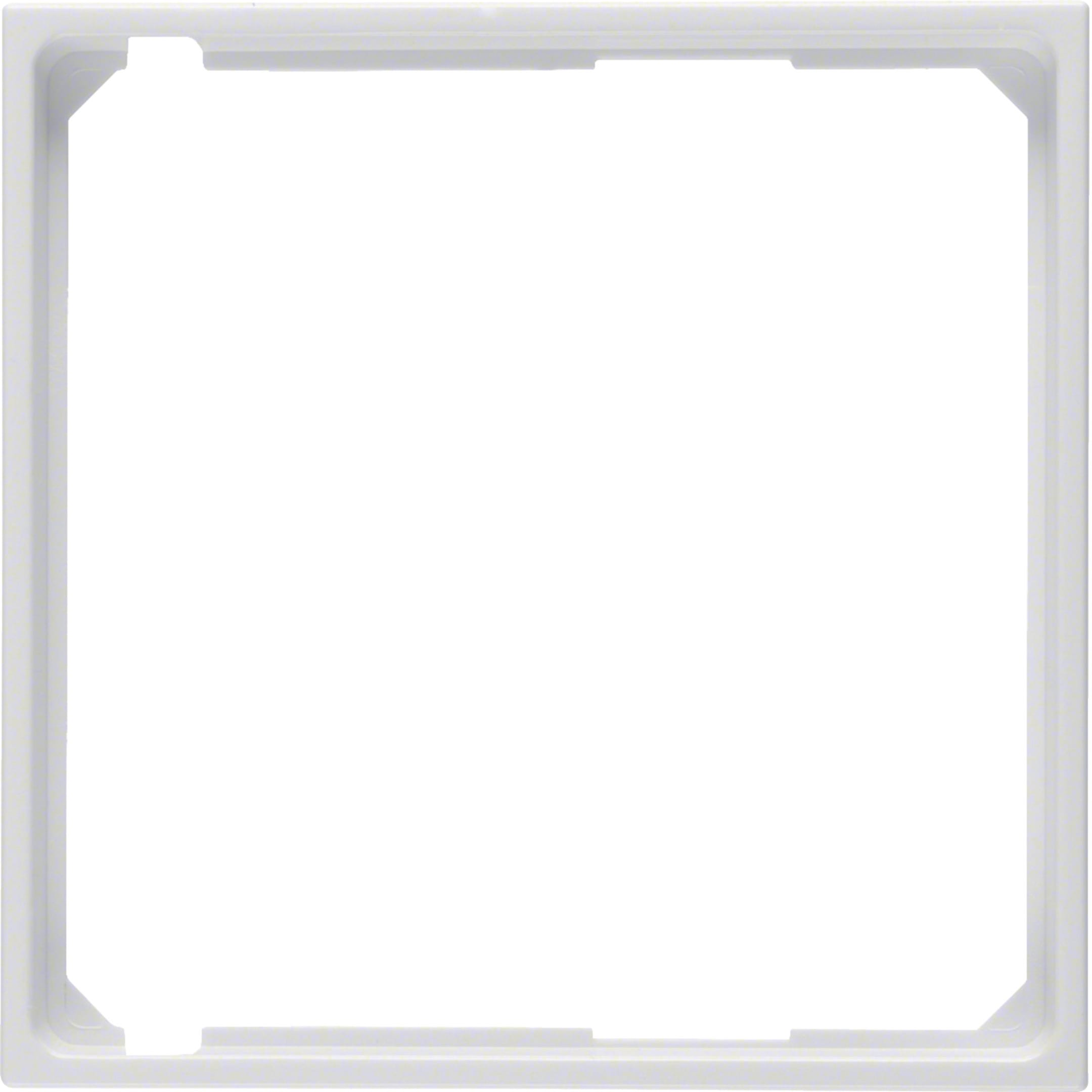 HAGER BOCCHIOTTI - Anello intermedio x mascherina centrale Berker S.1/B.3/B.7 bianco polare lucido