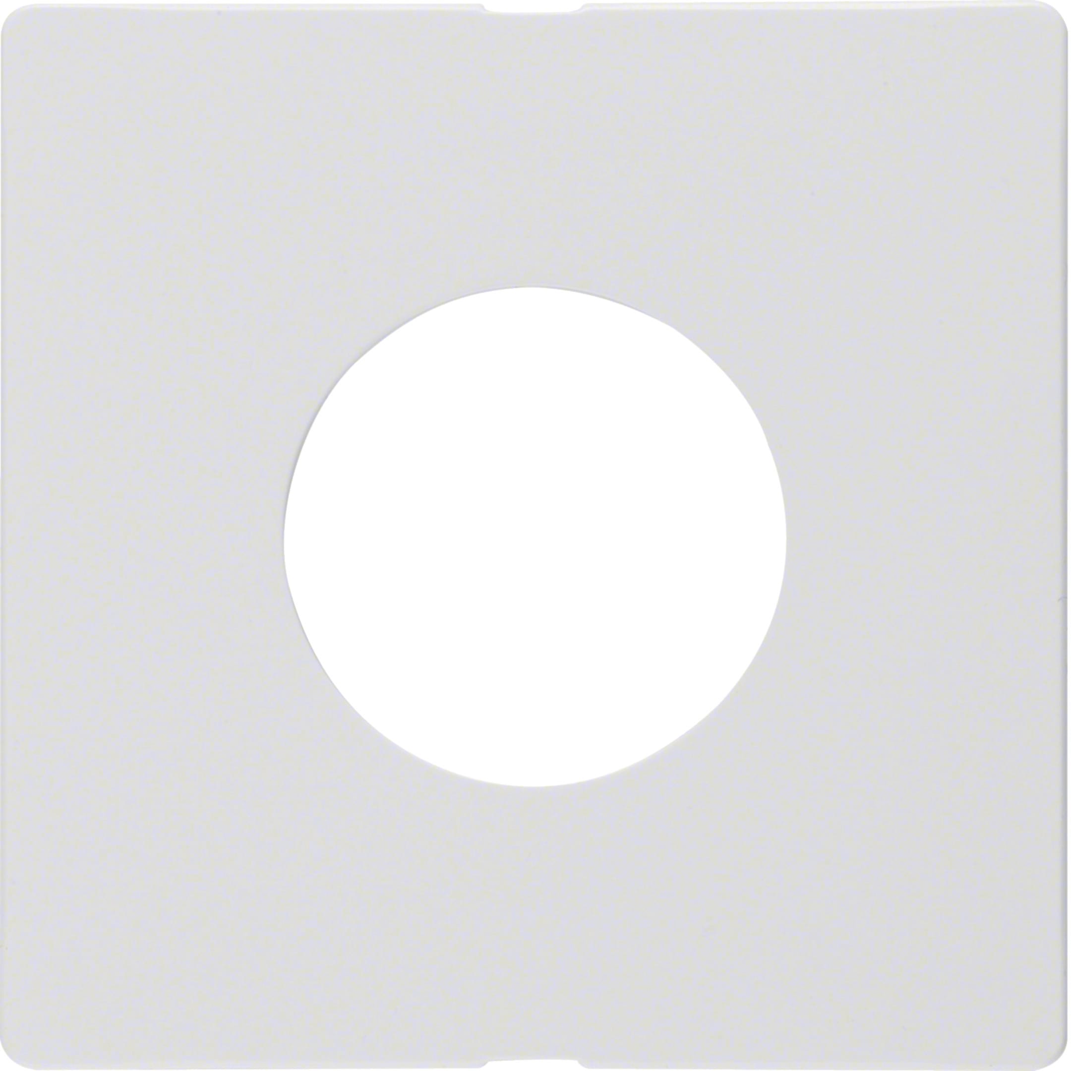 HAGER BOCCHIOTTI - Pezzo centrale x pulsante/spia luminosa E10 Berker Q.1/Q.3 bianco polare velluto