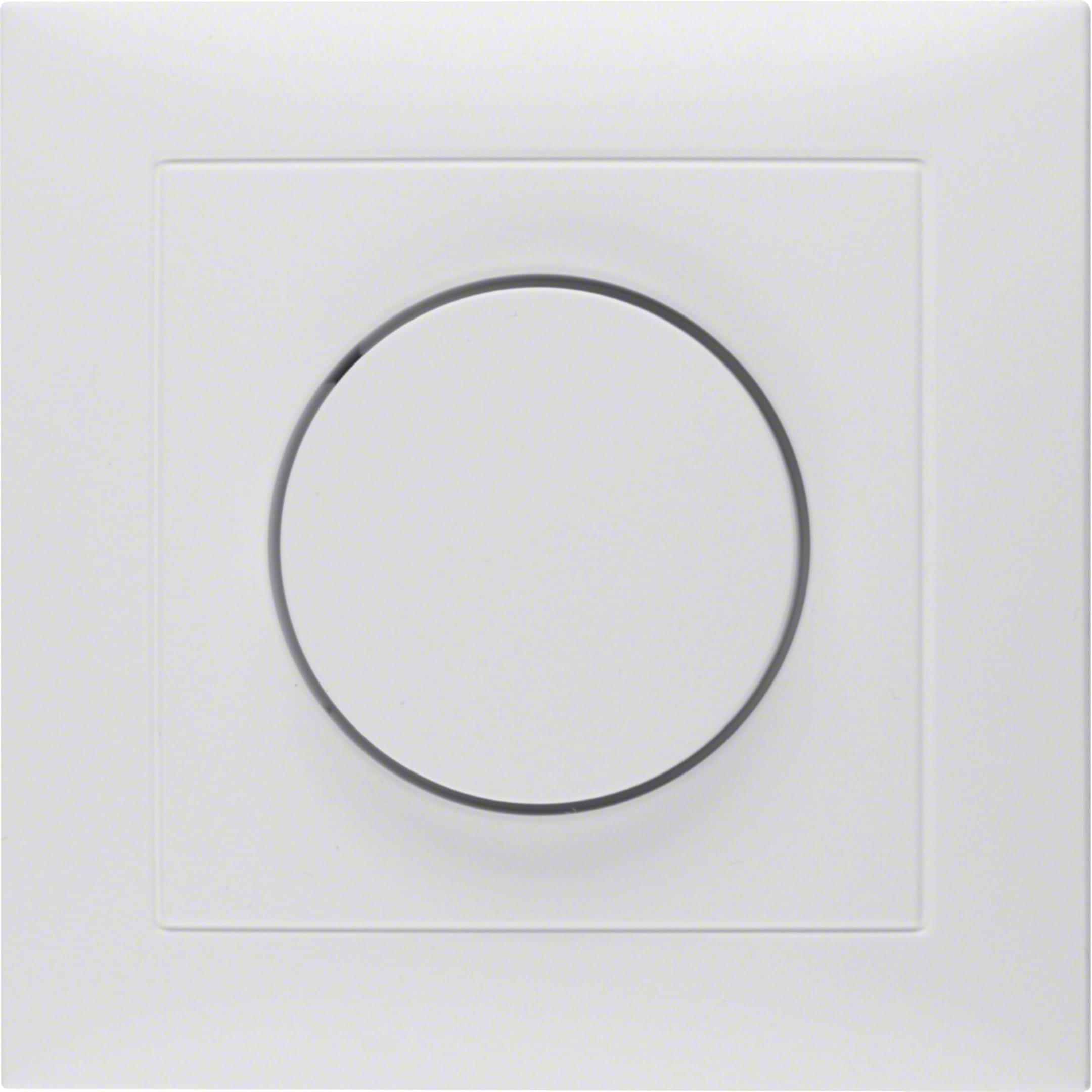 HAGER BOCCHIOTTI - Placca x dimmer a manopola/potenziometro a rotazione Serie S.1 bianc pol. opac