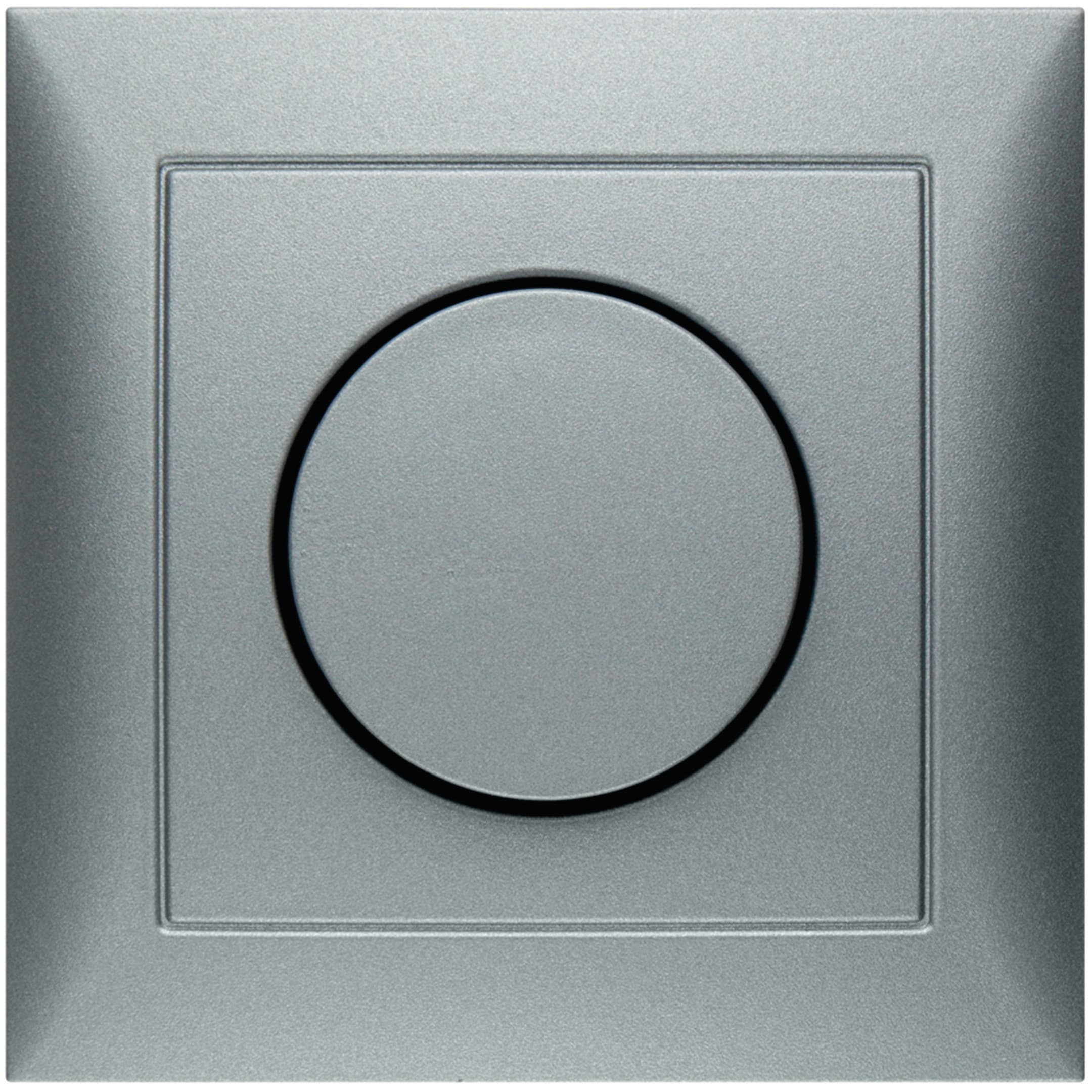 HAGER BOCCHIOTTI - Placca x dimmer a manopola/potenziometro a rotazione Serie S.1 alu opac, vern.