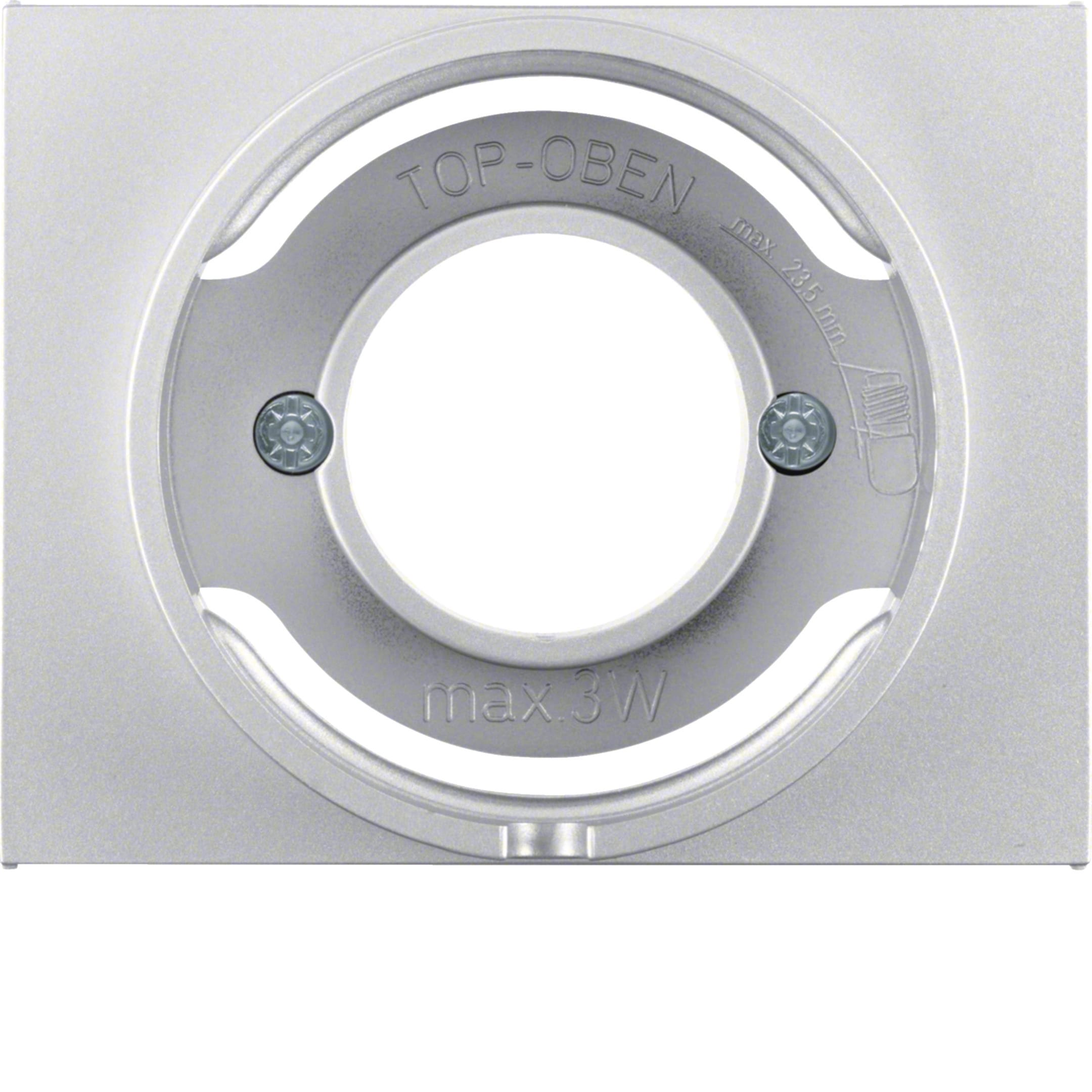 HAGER BOCCHIOTTI - Pezzo centrale per spia luminosa E14 Berker K.5 alu opaco, verniciato