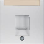 HAGER BOCCHIOTTI - Pezzo c.le con otturatore antipolvere Serie B.7 alu opaco, vern.