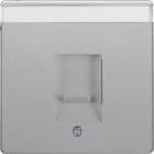 HAGER BOCCHIOTTI - Pezzo c.le con otturatore antipolvere Serie Q.1/Q.3 alu vellut, vern.