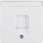 HAGER BOCCHIOTTI - Pezzo c.le con otturatore antipolvere Serie Q.1/Q.3 bianco polare vellut