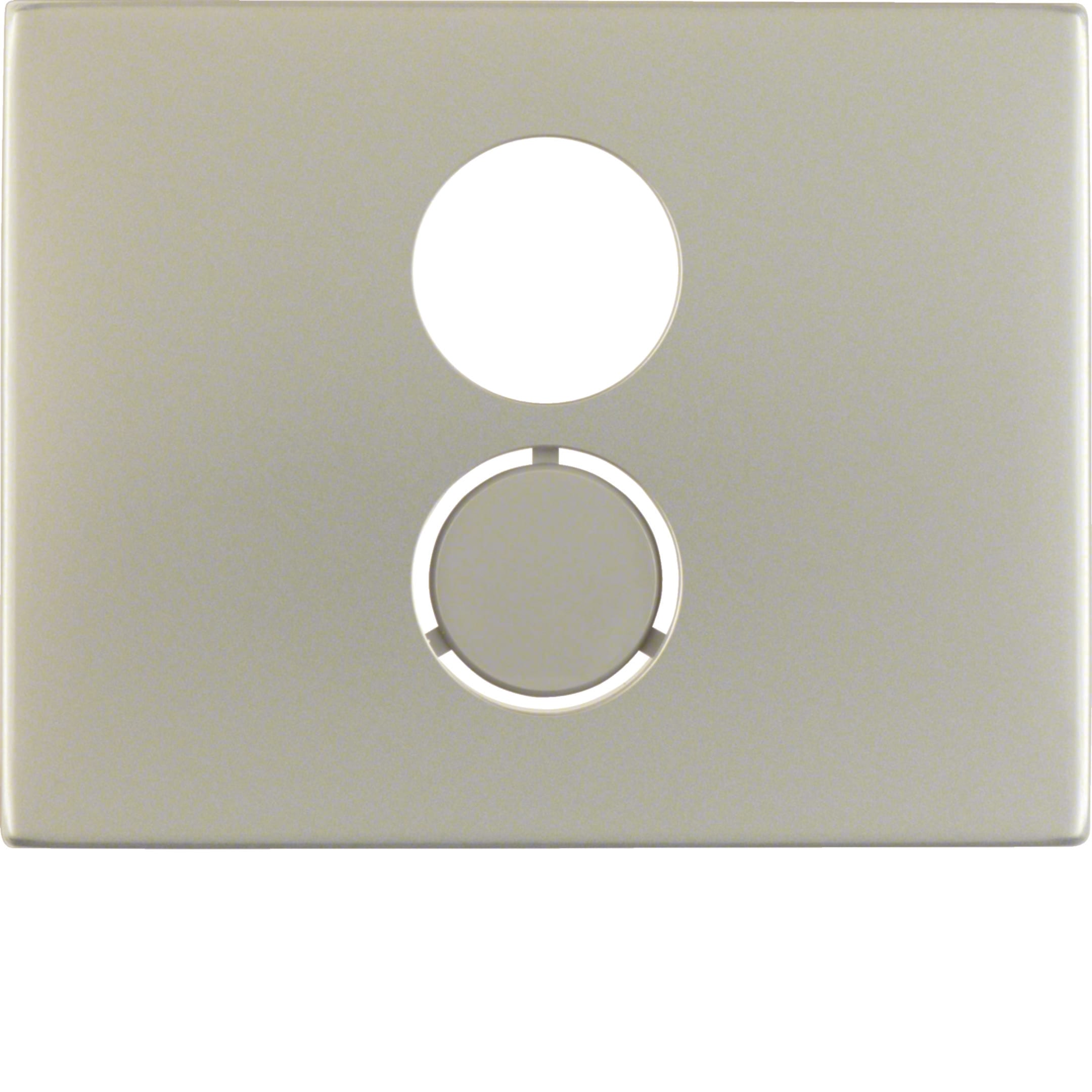HAGER BOCCHIOTTI - Pezzo centrale x presa x altoparlanti Berker K.5 acciaio inox, metallo opaco