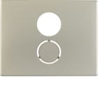 HAGER BOCCHIOTTI - Pezzo centrale x presa x altoparlanti Berker K.5 acciaio inox, metallo opaco