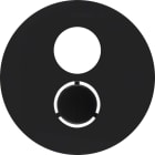 HAGER BOCCHIOTTI - Pezzo centrale per presa per altoparlanti Berker R.1/R.3 nero lucido