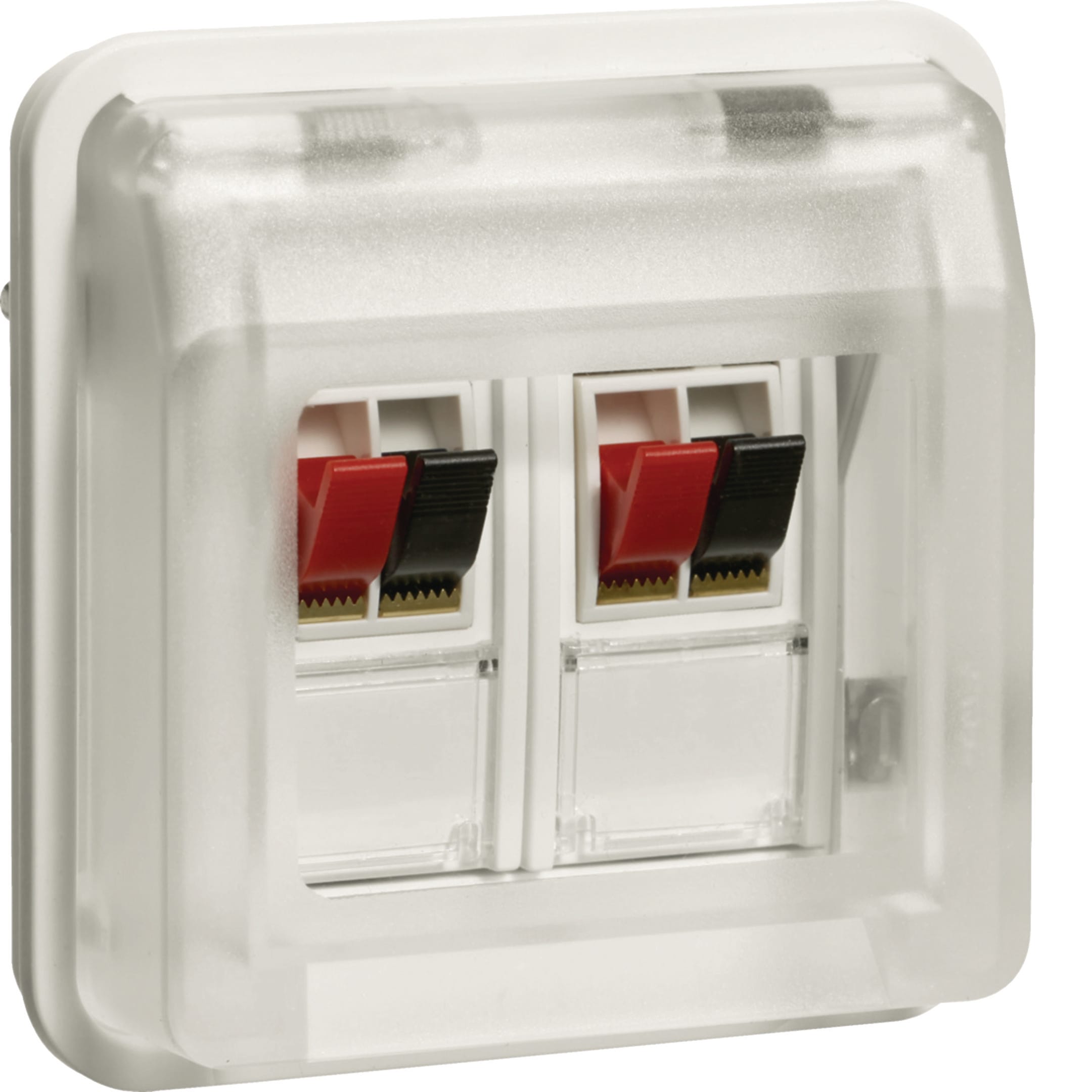 HAGER BOCCHIOTTI - Inserto x colleg. altop. stereo + coperch par./inc. Serie W.1 bianco pol. opac