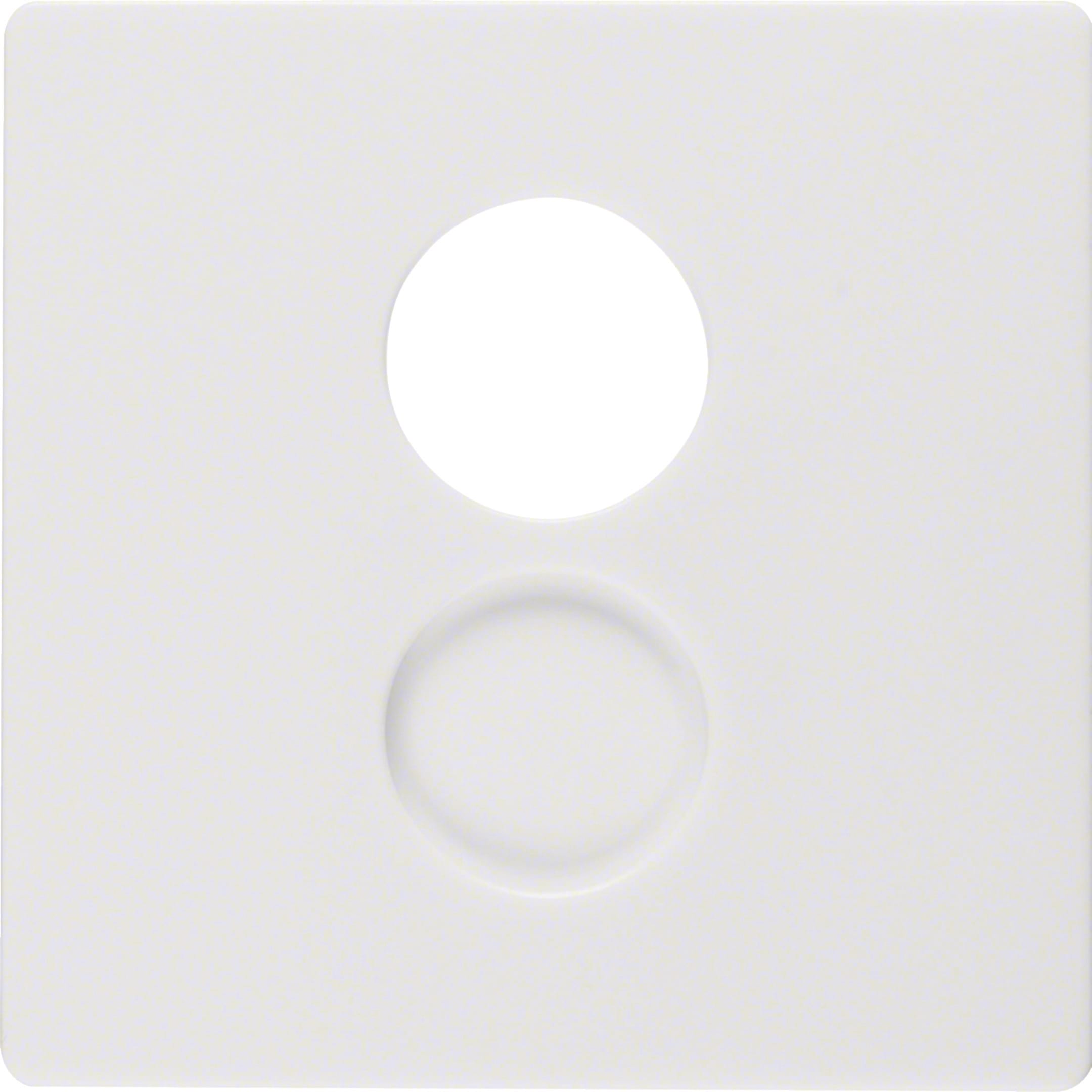 HAGER BOCCHIOTTI - Pezzo centrale per presa per altoparlanti Berker Q.1/Q.3 bianco polare velluto