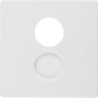 HAGER BOCCHIOTTI - Pezzo centrale per presa per altoparlanti Berker Q.1/Q.3 bianco polare velluto